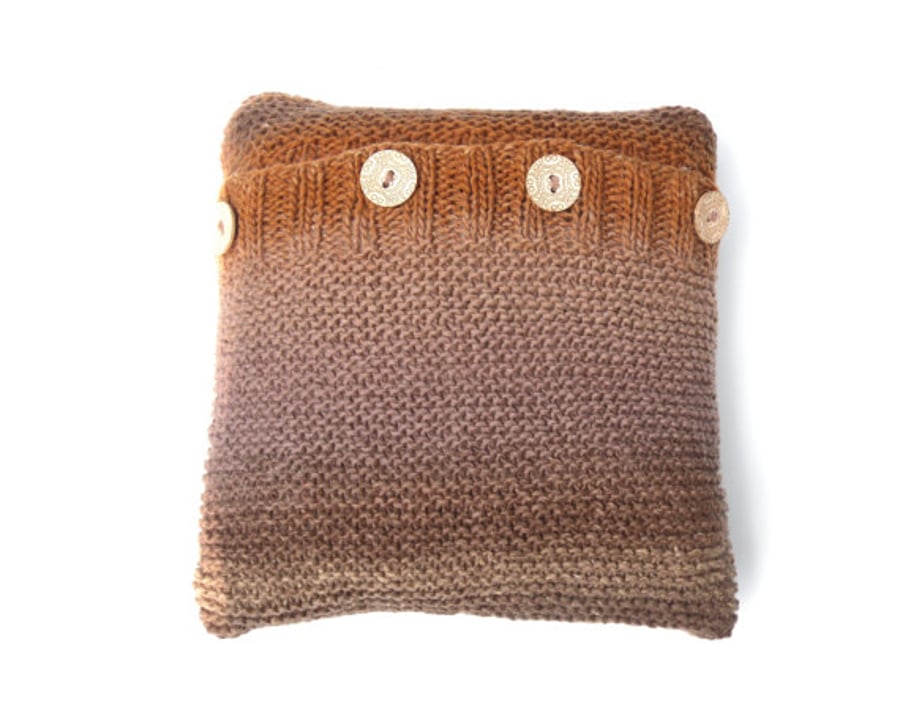 Brown Wool cushion 
