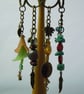 Keyring & bag charm in antique bronze with Turquoise beads - Image 6