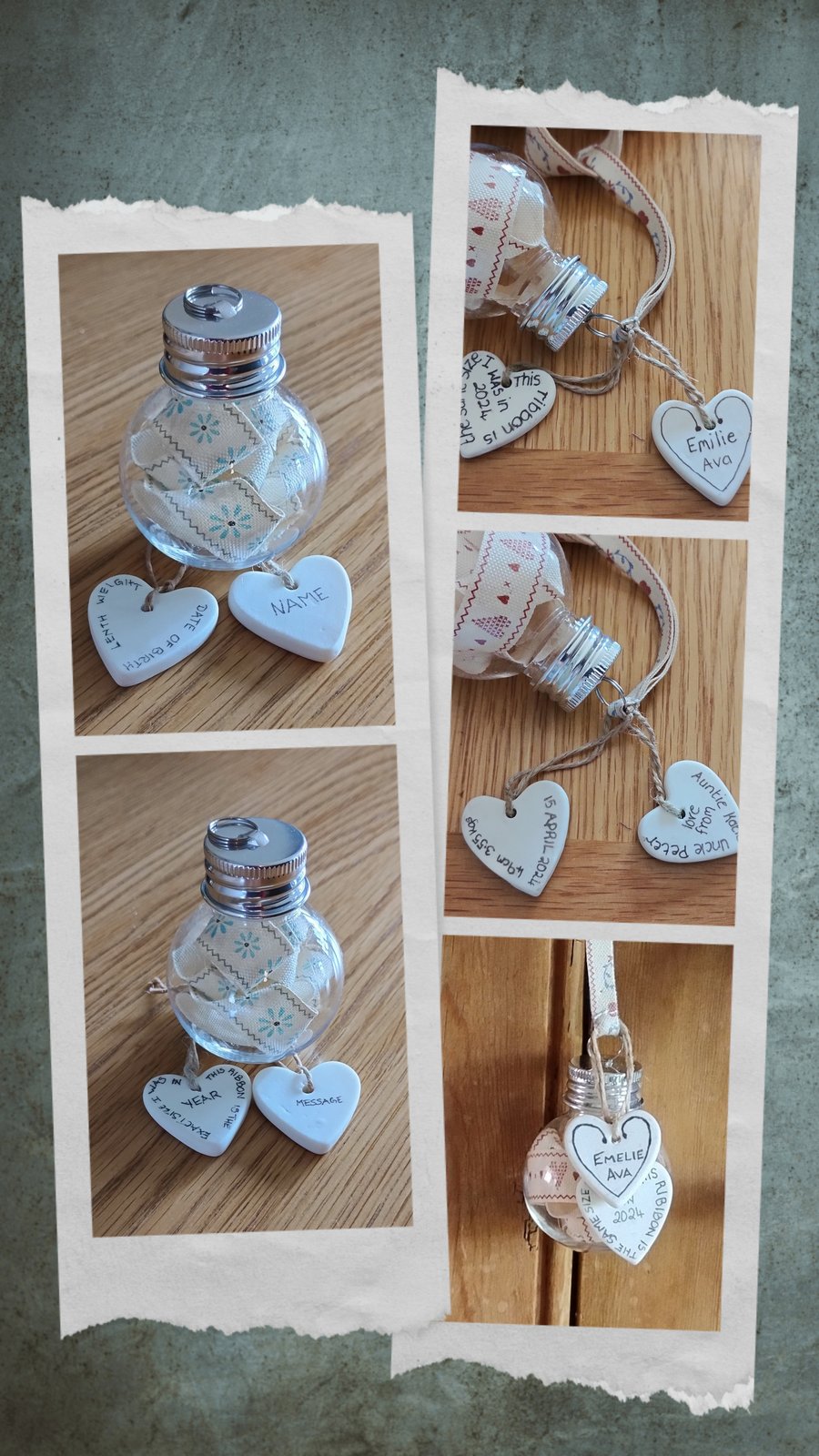 NEW BORN PERSONALISED BAUBLE KEEPSAKE