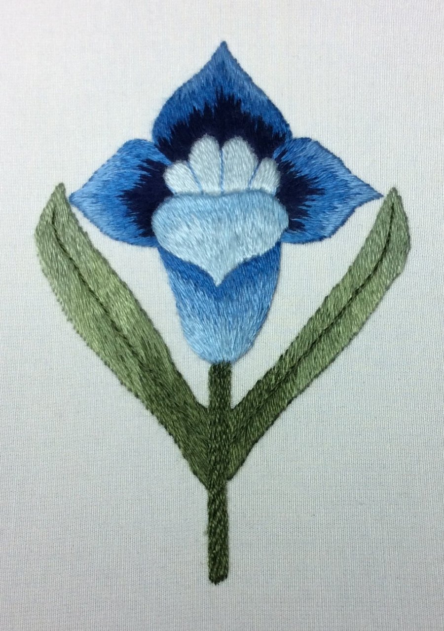 Silk Shading - The Iris - Art Nouveau flower