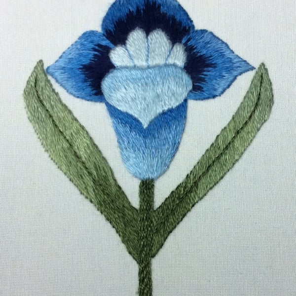 Silk Shading - The Iris - Art Nouveau flower