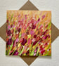 Springtime Tulips, Blank Greetings Card