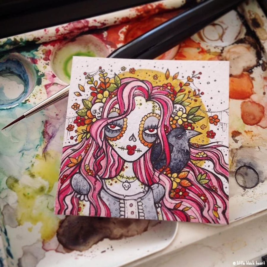 autumnal zombie girl - original twinchie