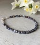 Freshwater Pearl Bracelet, peacock colours - Image 5