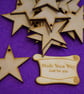 MDF Star one hole 5cm - 15 x Laser cut wooden shape