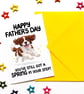 Springer Spaniel Father's Day Card for Dad, Cute Dog Card - Image 3