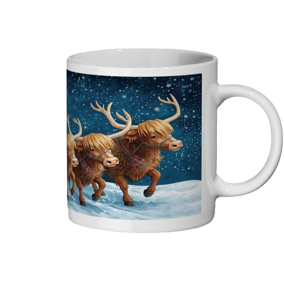 Santa with his Highland cows