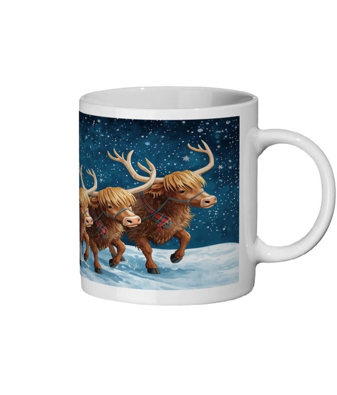 Santa with his Highland cows