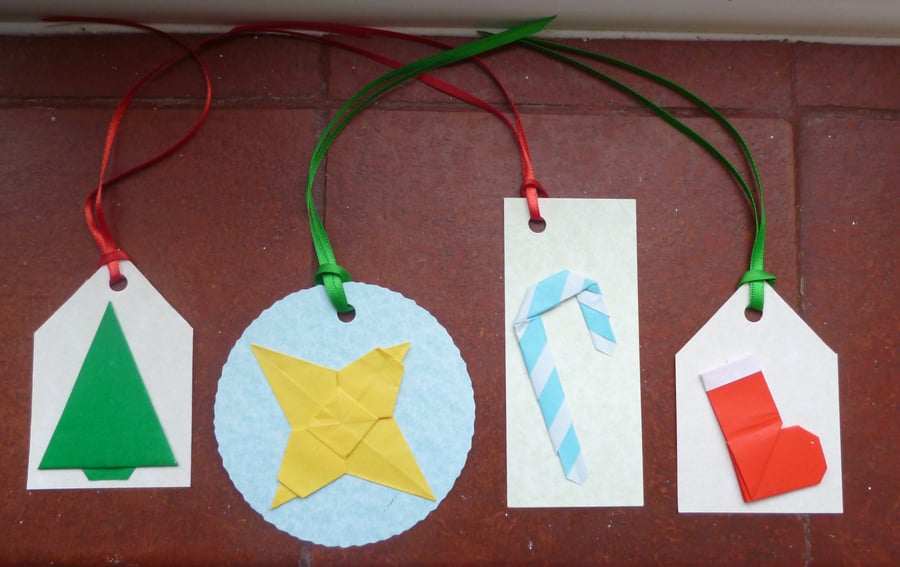 Festive Christmas Origami Gift Tags