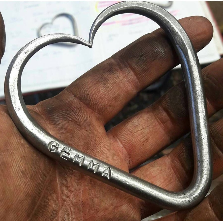 Personalized Iron Love Heart 6th Wedding Anniversary Iron Wedding 