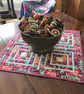 Artichoke Garden quilted textile table topper - Image 2
