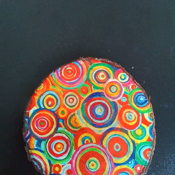 Woodslice decoupage coaster 