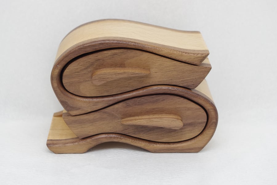 Handmade wooden trinket jewellery box
