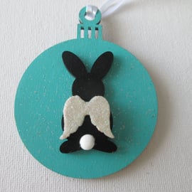 Hanging Decoration Christmas Tree Bauble Bunny Rabbit Memorial Angel Wings