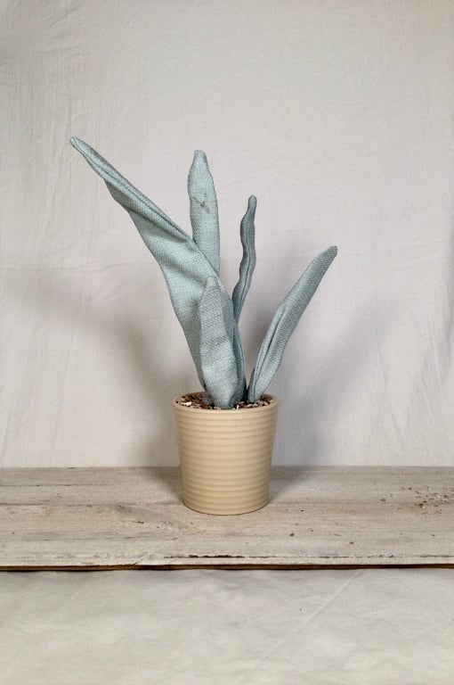 Fabric house plant. Easy care house plant. Artificial houseplant ornament. House