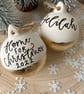 Personalised Gold Leaf Christmas Bauble, Hand lettered ceramic decoration - Image 5