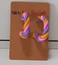 Flump hoop earrings Handmade OOAK - Image 1