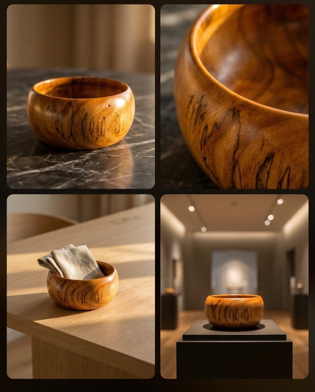 Beautiful unique  small wooden bowl 