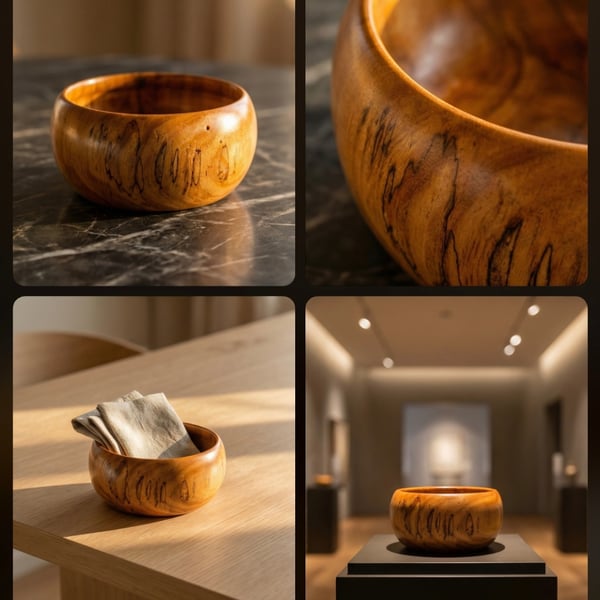 Beautiful unique  small wooden bowl 