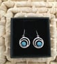 Azure Double Circle Drop Earrings - Image 1
