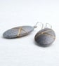 Pebble earrings, Stripe. Nature inspired jewellery designed by John Field. - Image 3