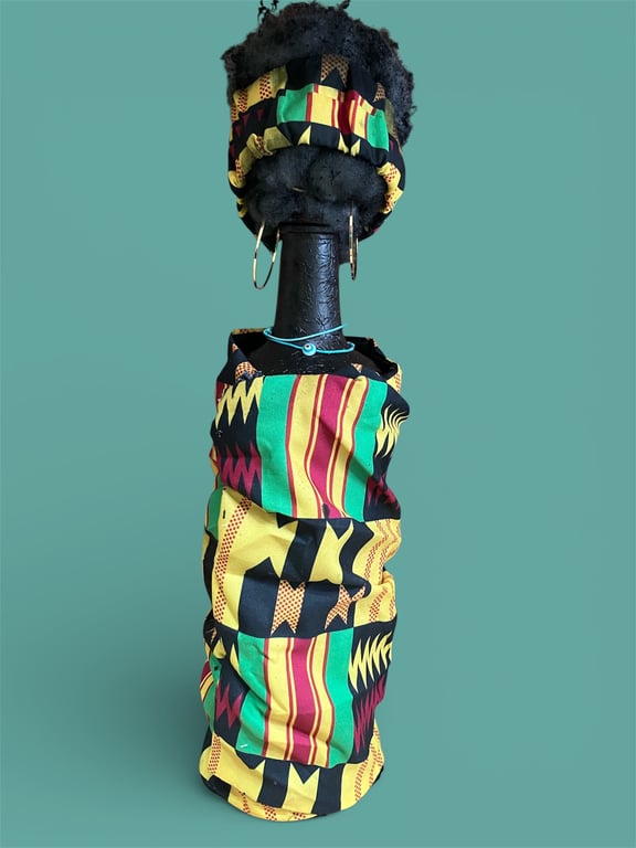 African Lady Inspired Decorative Bottle