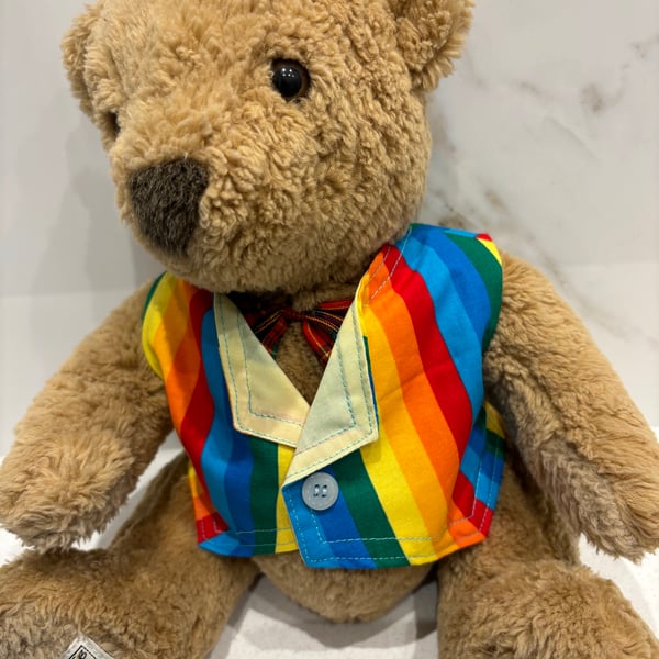 Large Size Rainbow Teddy Waistcoat 