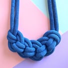 Handmade Boho Macrame Loop Knot Necklace – Recycled Cotton Cord Jewellery