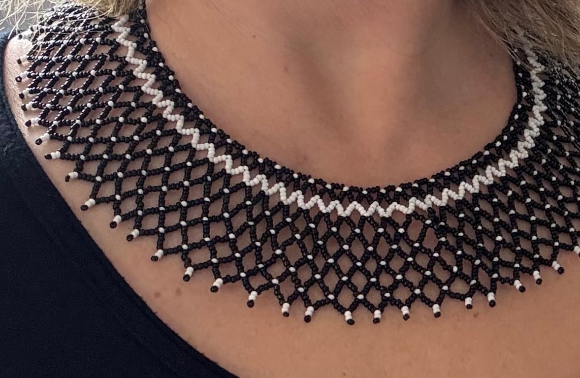 Handmade  Beaded Necklace – Traditional Ukrainian Sylianka