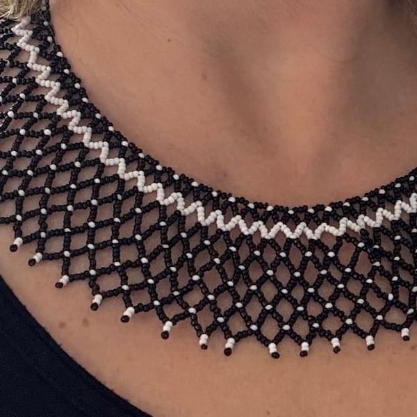 Handmade  Beaded Necklace – Traditional Ukrainian Sylianka