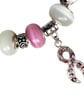 Breast Cancer Awareness Pink Ribbon Charm Bracelet Jewellery Gift 9" 23cms - Image 5