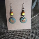 Hand Painted wooden earrings