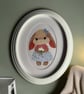 Original Bunny Acrylic Painting in Vintage Oval Frame, Woodland Nursery Art - Image 4