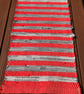 Short Grey and Red Stripe Rag Rug  - Image 3