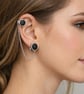Helix clip on earrings stainless steel polymer clay cuff earrings handmade jewel
