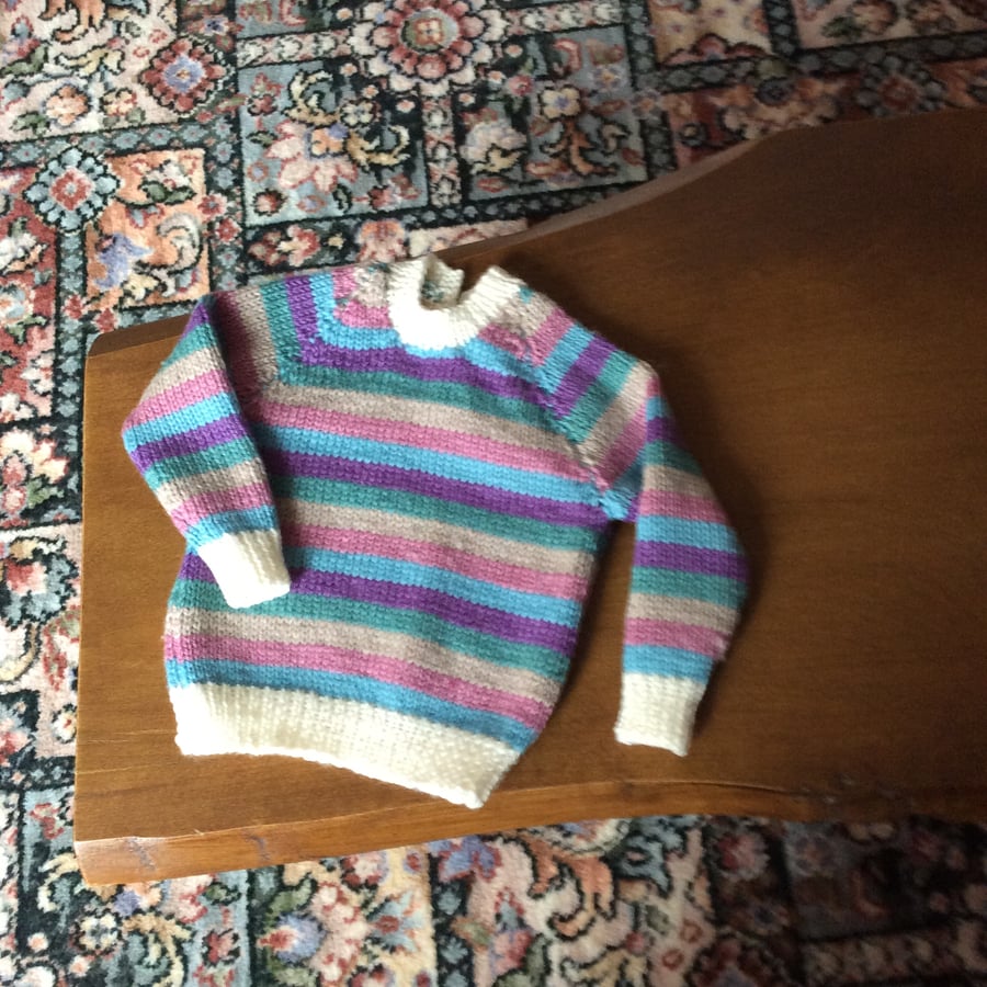 Toddlers hand knitted jumper