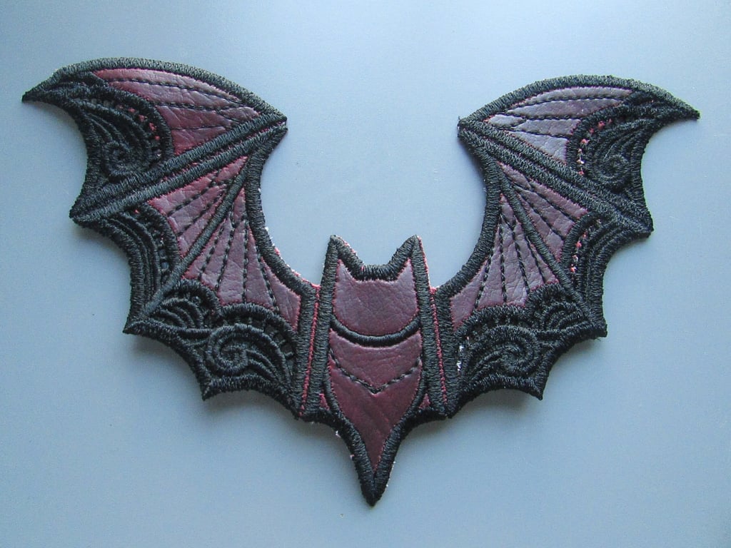 Embroidered Bat Lace Applique