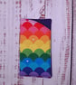 Rainbow paddded glasses or sunglasses case