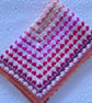 Crocheted Hearts Squared Baby Blanket - Lap Blanket - Image 6