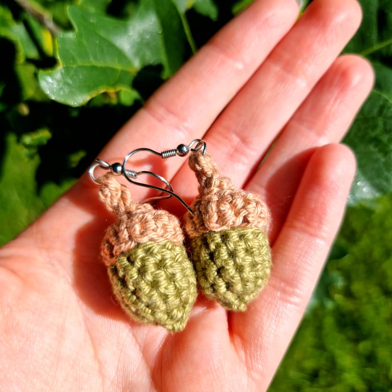 Acorn Earrings, Acorn and oak themed jewellery, Autumn jewellery, Nature gift