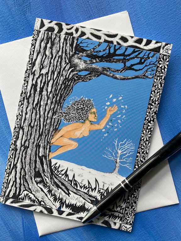 Winter Dryad  Folklore Art Card