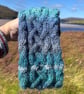Hand knitted, lined headband featuring Celtic design ROCK POOL  - Image 7