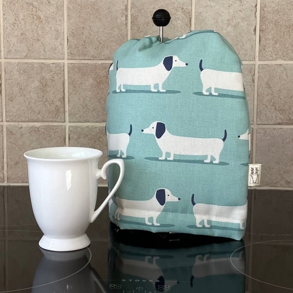 Dachshund Cafetiere Cosy, Handmade in the UK