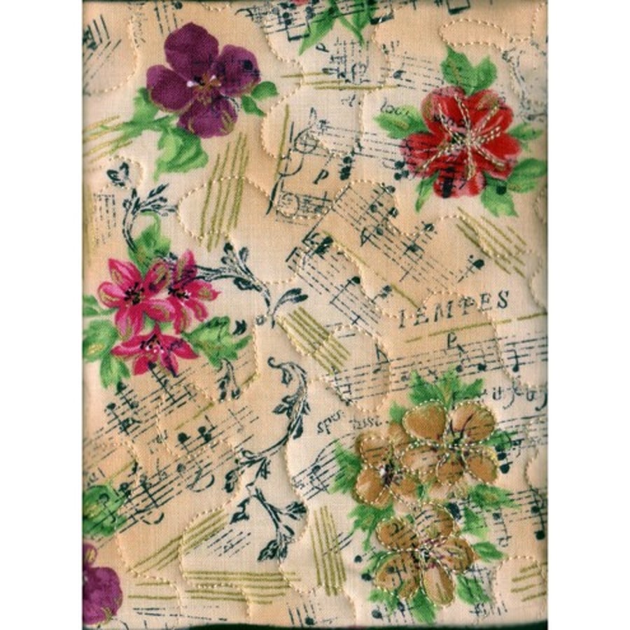 Quilted diary 2011 (A6 music and flowers)