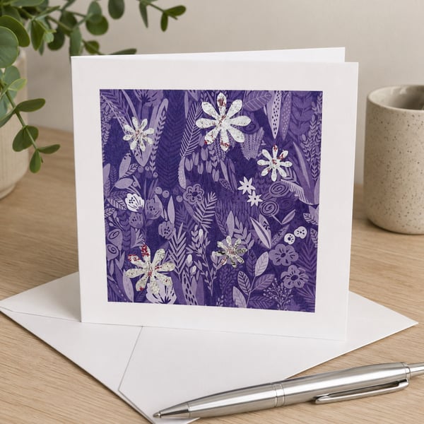 Purple and Silver Card