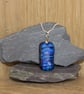 Rectangular Blue and Black Dichroic Glass Pendant - 1185 - Image 4