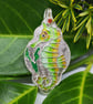 Silver and enamel seahorse pendant 