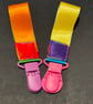 Ribbon Fidget with Colourful Plastic (Pacifier-Braces Style) Clip - Image 7