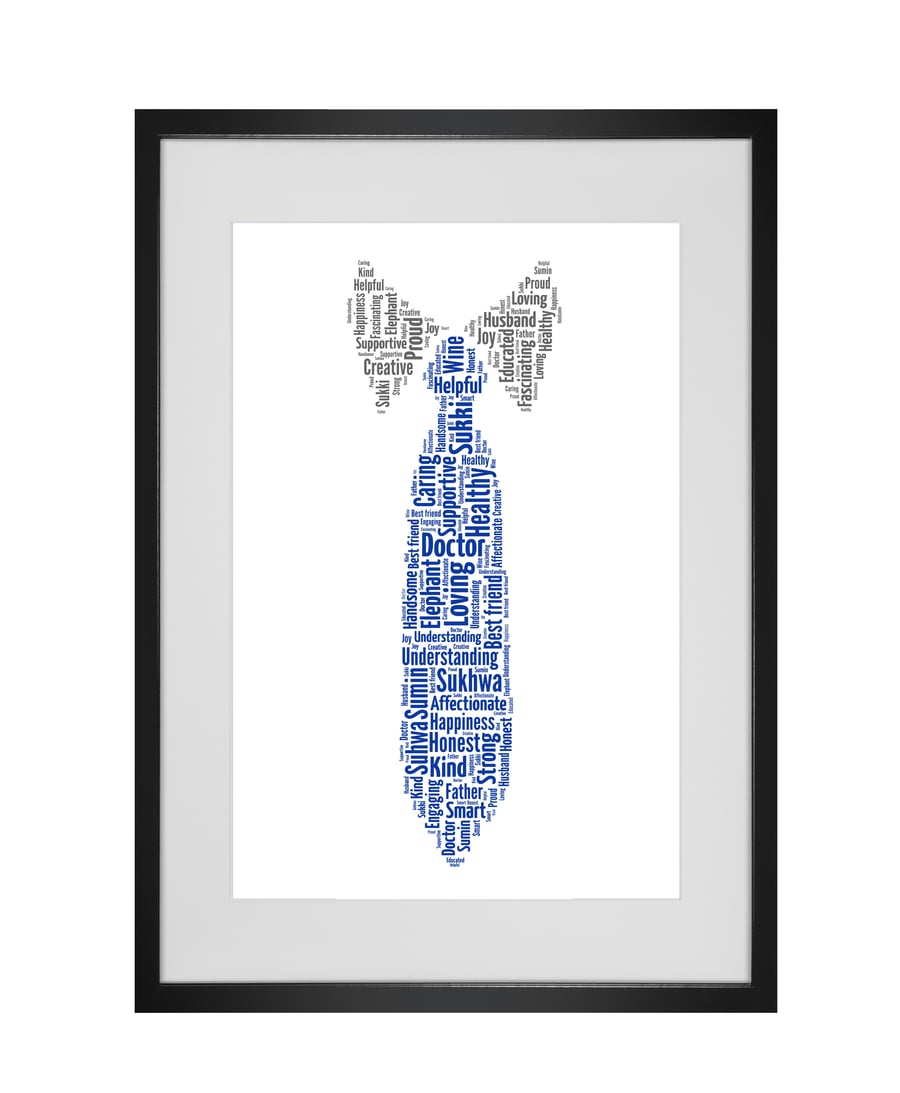 Personalised Tie Design Word Art Gifts  