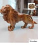 Hand-Carved Solid Wood Roaring Lion Sculpture Home Decor - Image 6